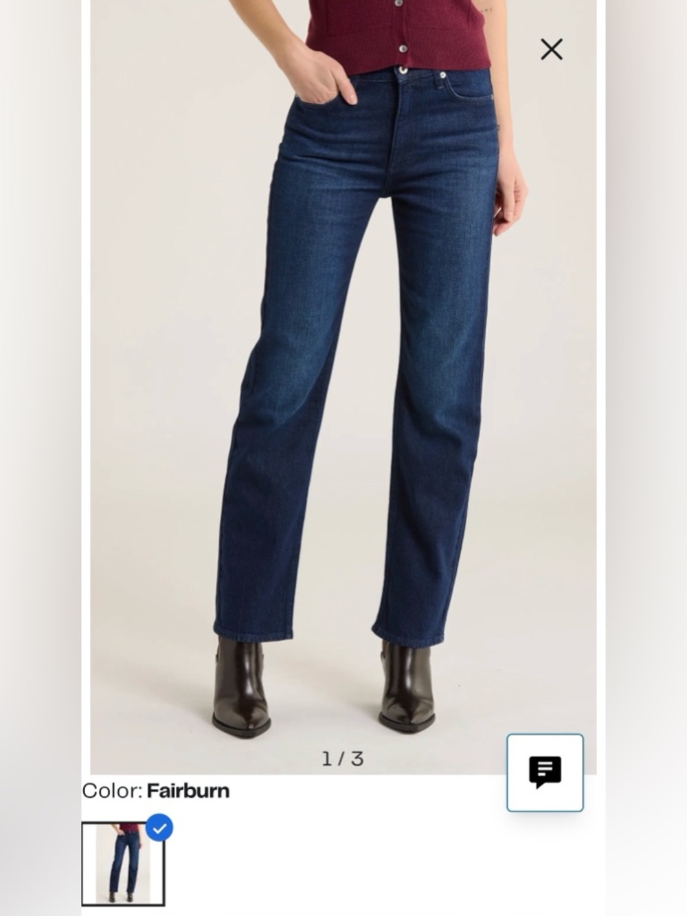 rag & bone Straight Leg Jeans in Dark Blue (Fairburn)